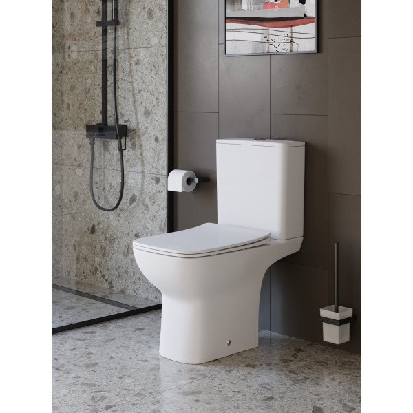 Унитаз-компакт со смывом BelBagno Романо Торнадо с сиденьем soft close P-trap белый (BB2803CP/T-TOR/SC) Унитаз-компакт со смывом BelBagno Романо Торнадо с сиденьем soft close P-trap белый (BB2803CP/T-TOR/SC)