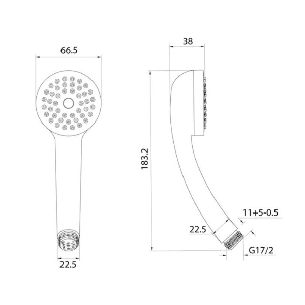 Душевая лейка Milardo Essential хром (1401F66M18)