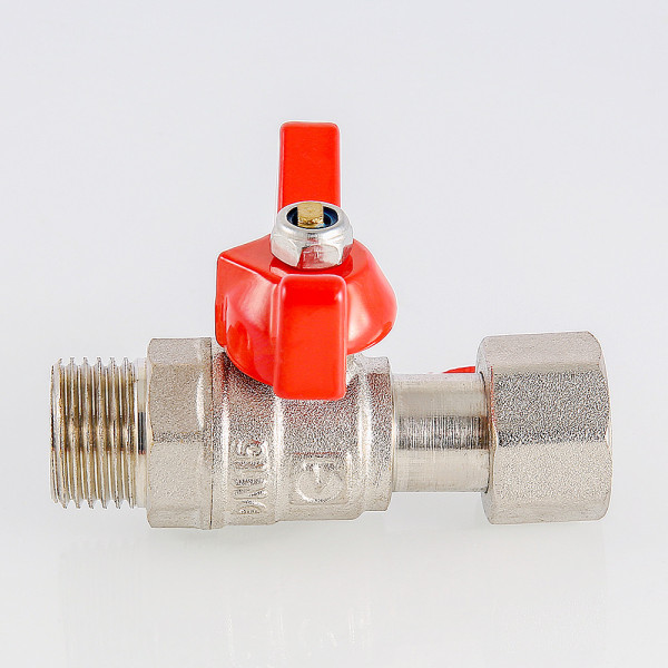 Кран 1/2"*1/2" ВН шаровый Valtec для подключения манометра (красная бабочка)