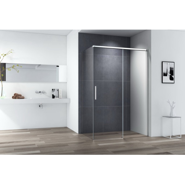 Душевой уголок Cezares Duet Soft-M 160x90x195 стекло прозрачное, профиль хром (DUET SOFT-M-AH-1-160/90-C-Cr)