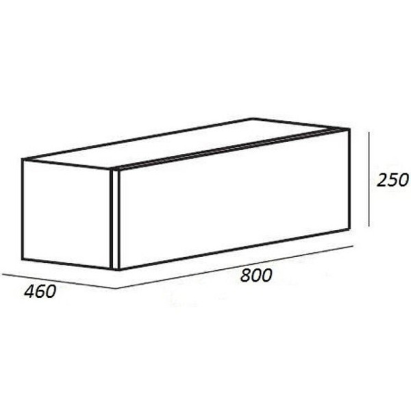 База под металлический каркас Cezares Cardo 80x25 Bianco Ghiaccio (CADRO-80-1C-SO-BG-BLUM)