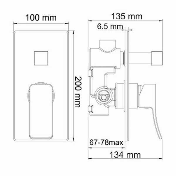 Смеситель для ванны и душа WasserKRAFT Aller (10641)