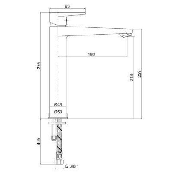 Смеситель для раковины E.C.A. Dalia хром (102188114EX)