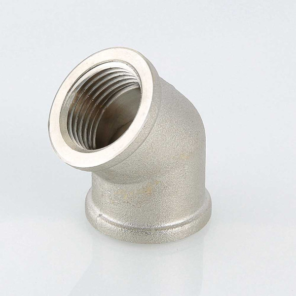 Угольник 1/2" ВВ 45 гр. Valtec (никель) (VTr.091.N.0004) Угольник 1/2" ВВ 45 гр. Valtec (никель) (VTr.091.N.0004)
