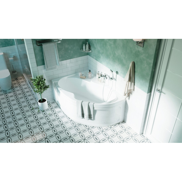 Ванна акриловая 1Marka Aura 160x105 левосторонняя белая (01ау1610л)