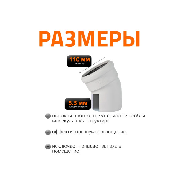 Отвод SKB 110х30 Ostendorf Skolan Safe PP-MD (335110)