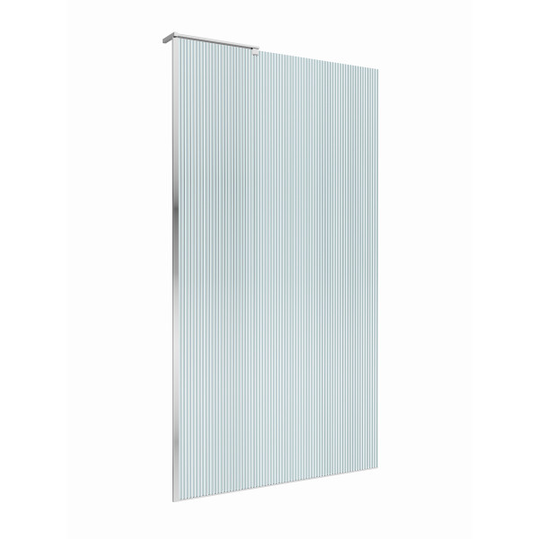 Душевое ограждение BelBagno Uno 100x200 стекло рифленое, профиль хром глянцевый (UNO-L-1-TB-100-FL-Cr)