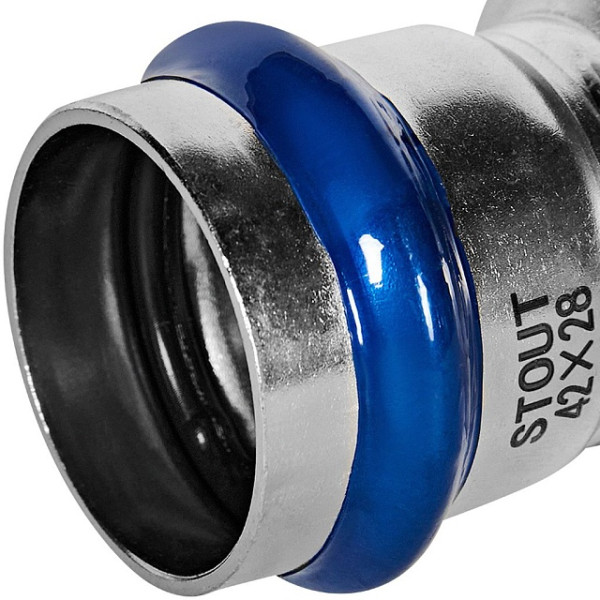 Муфта 42х28 однораструбная Stout SSS-2020 НПр-ВПр (нерж.ст., пресс) SSS-2020-004228 Муфта 42х28 однораструбная Stout SSS-2020 НПр-ВПр (нерж.ст., пресс) SSS-2020-004228