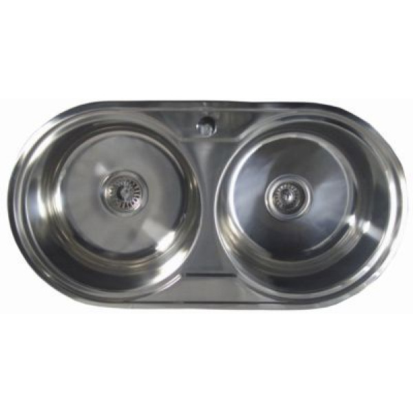 Мойка для кухни врезная Milani K8344 830х440х180 с сифоном, толщина 0,8 Мойка для кухни врезная Milani K8344 830х440х180 с сифоном, толщина 0,8