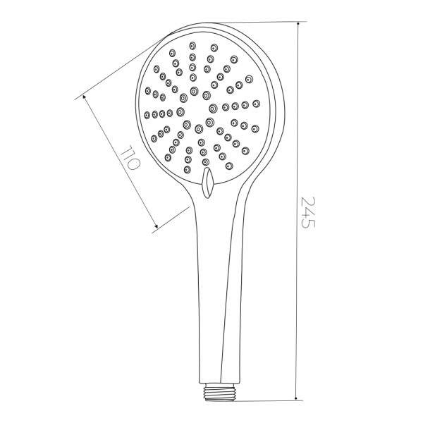 Душевая лейка Wesnaart 3 режима хром (LD053)