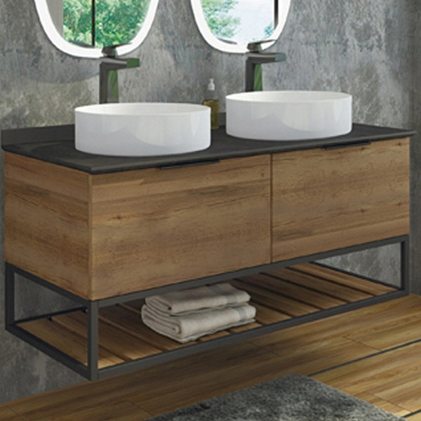 Тумба подвесная Comforty Порто 1200x520x645 дуб темно-коричневый (00-00001287)