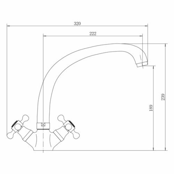 Смеситель для кухни Fashun хром (A4219-2)
