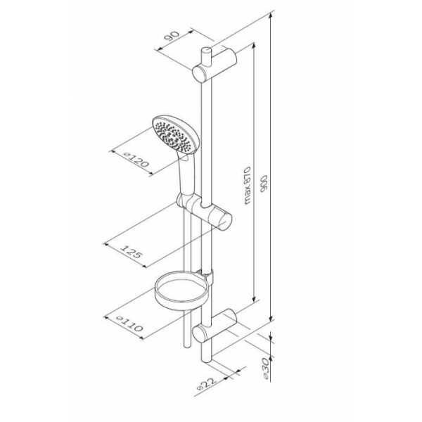 Душевой гарнитур AM.PM Spirit V2.0 (F0170A000) Душевой гарнитур AM.PM Spirit V2.0 (F0170A000)