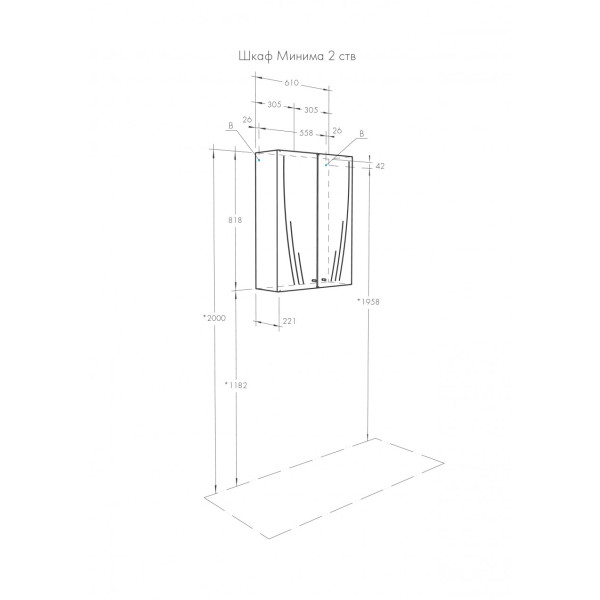 Шкаф подвесной Aquaton Минима 610x221x818 белый (1.A001.7.03M.N01.0) Шкаф подвесной Aquaton Минима 610x221x818 белый (1.A001.7.03M.N01.0)