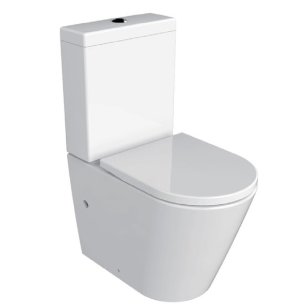 Унитаз напольный Luana безободковый сиденьем микролифт 615x375x840 (AZ-8593)