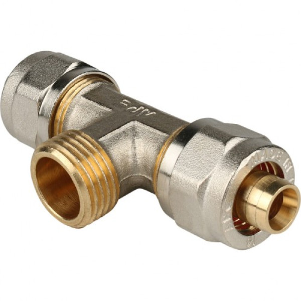 Тройник 16*1/2"Н*16 Stout (обжим) SFS-0011-001216 Тройник 16*1/2"Н*16 Stout (обжим) SFS-0011-001216
