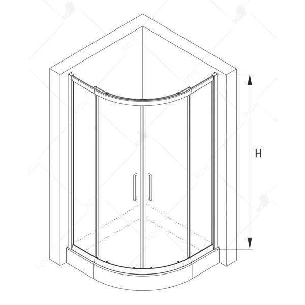 Душевой уголок RGW Classik CL-54-B 90х90 профиль черный, стекло прозрачное 32095499-14