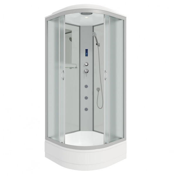 Душевая кабина с гидромассажем Classic 90x90 стекло матовое, профиль хром матовый (NG-3301-14F) Душевая кабина с гидромассажем Classic 90x90 стекло матовое, профиль хром матовый (NG-3301-14F)