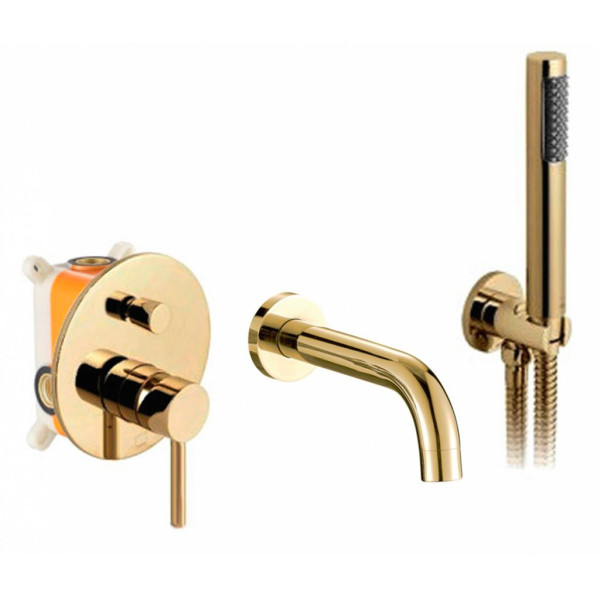 Душевая система для ванны REA Lungo + Box Gold (REA-P4563) Душевая система для ванны REA Lungo + Box Gold (REA-P4563)