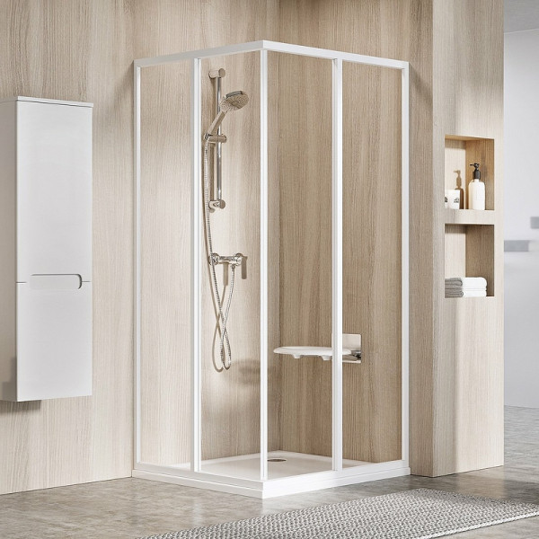 Дверь душевая Ravak Supernova 75x195 стекло прозрачное, профиль белый (14V301O2Z1)