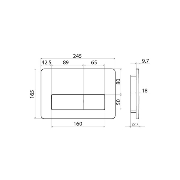 Клавиша смывная Iddis 041 Unifix хром (UNI41CHi77) Клавиша смывная Iddis 041 Unifix хром (UNI41CHi77)