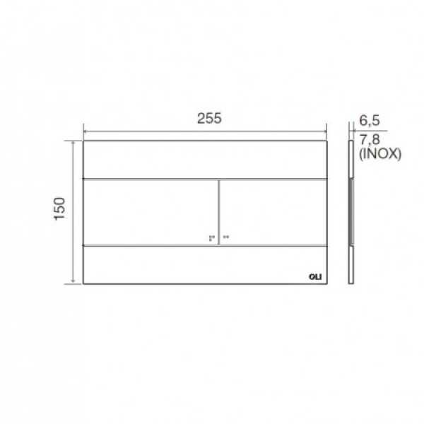 Клавиша смывная Oli Slim белый (659041)