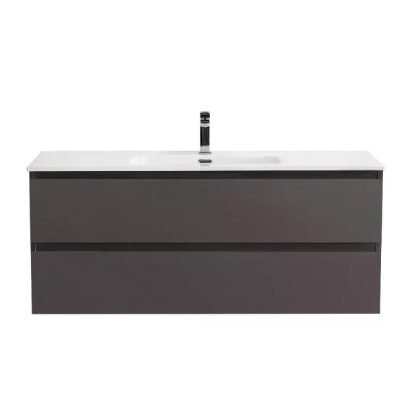 Тумба подвесная Cezares Kraft 1200x455x500 с фрезерованными ручками по всей длине фасада с двумя выкатными ящиками Темно-Серый матовый (KRAFT-1200-2C- Тумба подвесная Cezares Kraft 1200x455x500 с фрезерованными ручками по всей длине фасада с двумя выкатными ящиками Темно-Серый матовый (KRAFT-1200-2C-