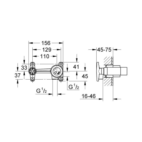 Встраиваемая часть смесителя Grohe (33769000) Встраиваемая часть смесителя Grohe (33769000)