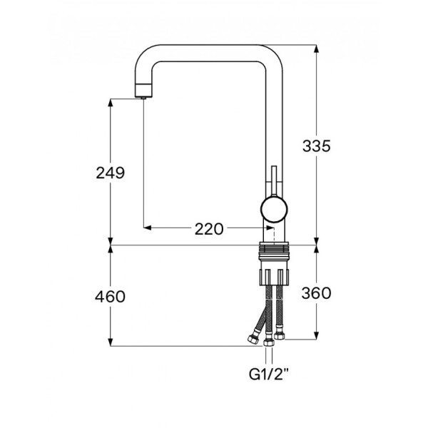 Смеситель для кухни Santek Тесио с переключателем на фильтр хром (WH5A43012C001)