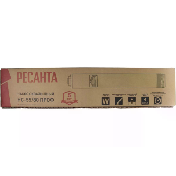 Насос скважинный Ресанта НС 55/80 ПРОФ (77/3/2)