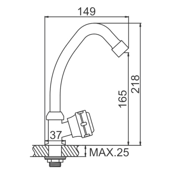Смеситель для раковины Ledeme хром, моно (L4195) Смеситель для раковины Ledeme хром, моно (L4195)