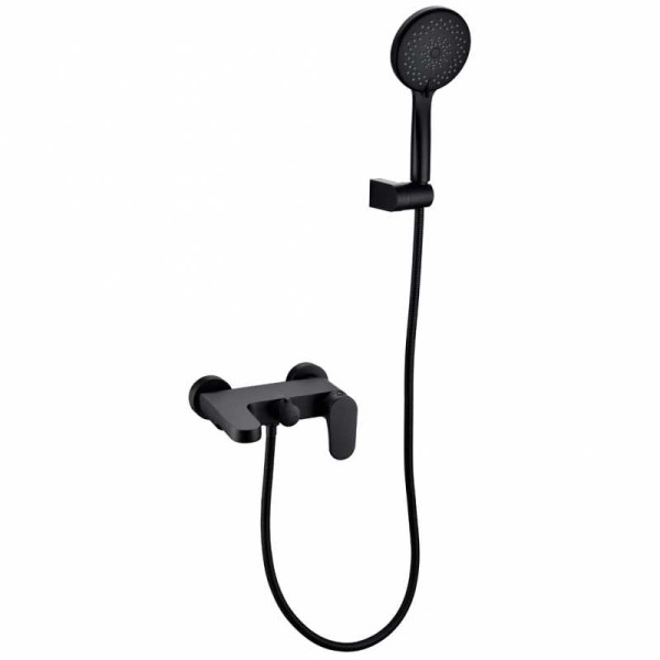Смеситель для ванны и душа Boheme Spectre с душевым гарнитуром черный (453-B) Смеситель для ванны и душа Boheme Spectre с душевым гарнитуром черный (453-B)