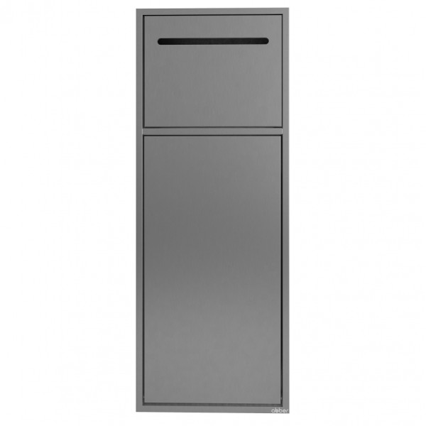 Ниша настенная скрытая Abber Nischen 23x13x60 с корзиной и бумагодержателем, сталь брашированная (AN3008BST) Ниша настенная скрытая Abber Nischen 23x13x60 с корзиной и бумагодержателем, сталь брашированная (AN3008BST)