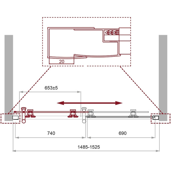 Душевая дверь BelBagno Uno-195 150x195 стекло прозрачное, профиль хром (UNO-195-BF-1-150-C-Cr) Душевая дверь BelBagno Uno-195 150x195 стекло прозрачное, профиль хром (UNO-195-BF-1-150-C-Cr)
