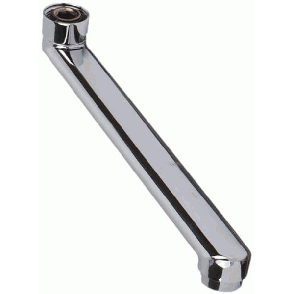 Излив Melodia для смесителя для ванны плоский L-образный с аэратором 25см (MKP20706P)