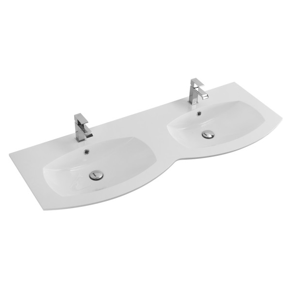 Раковина встраиваемая Cezares с двумя чашами Bianco 138x52x15 (50156) Раковина встраиваемая Cezares с двумя чашами Bianco 138x52x15 (50156)