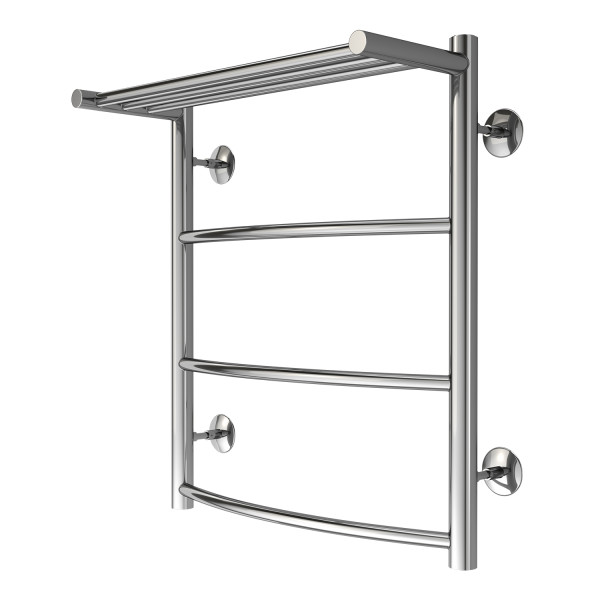 Полотенцесушитель водяной Azario Verona 500x600 с полочкой (хром) Полотенцесушитель водяной Azario Verona 500x600 с полочкой (хром)