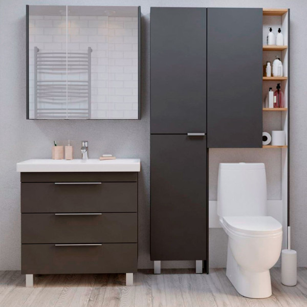 Тумба напольная 1Marka Gaula 600*380*850 черный (У92545)