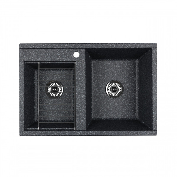 Мойка для кухни врезная Aquaton Делия 78 520x780x218 графит (1.A723.1.32D.E21.0)