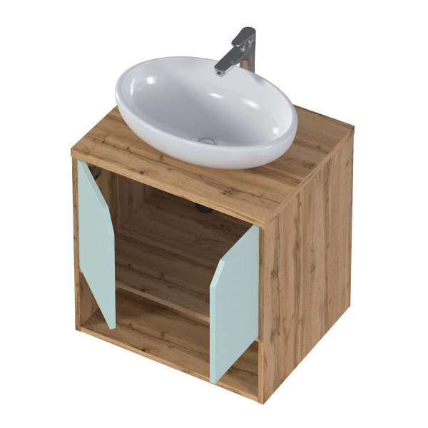 Тумба подвесная 1Marka 600x480x601,5 (дикий дуб натуральный Н1318 ST10 Egger) (Ц0000031344)