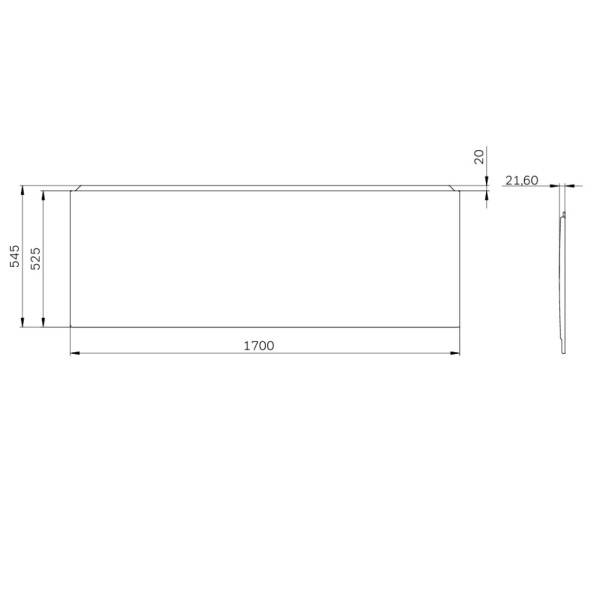 Экран фронтальный AM.PM X-Joy 170х70/75 (W94A-170-075W-P)