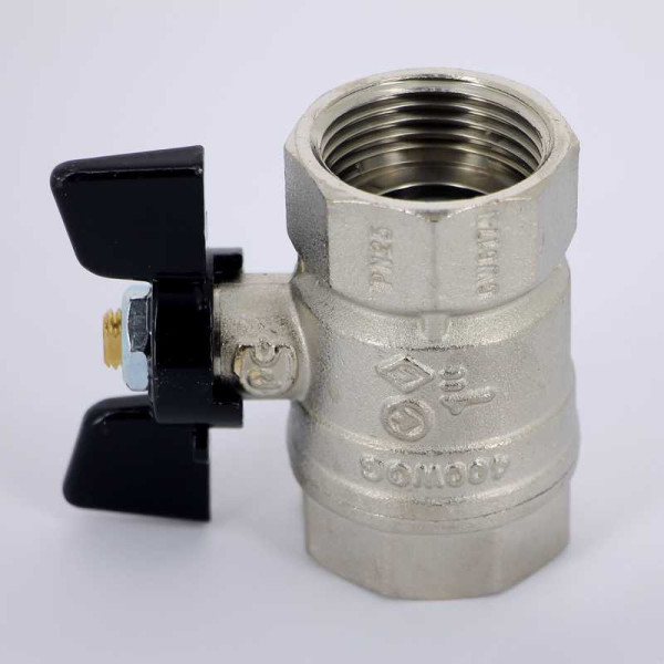 Кран Bugatti 1" ВВ шаровый Arizona 602 (черная бабочка) (06020054)