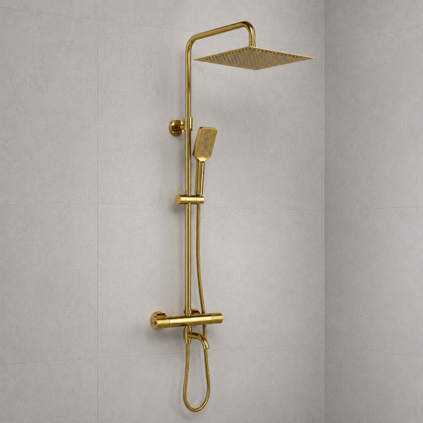 Душевая система WasserKRAFT Мюриц (Muritz) золотой (98101.256.346PG)