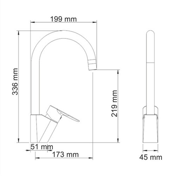 Смеситель для кухни WasserKRAFT Leine (3507)