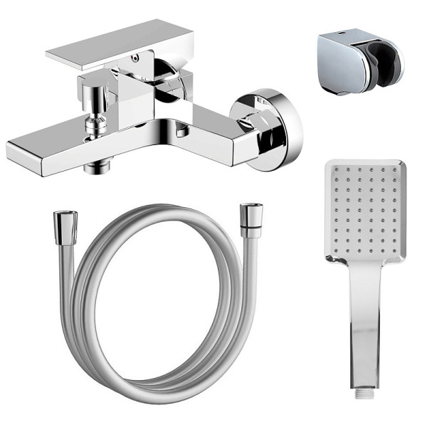Смеситель для ванны и душа Azario Eddie с душевым комплектом хром (AZ-WQY238207C)