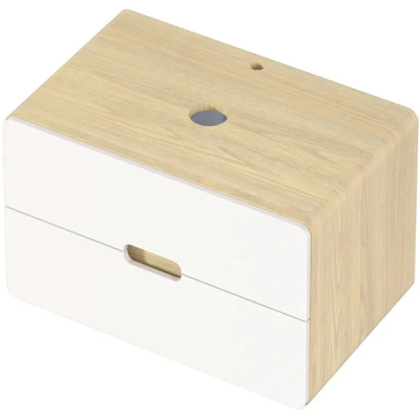 Тумба подвесная 1Marka Vortex  800x500x50 (орех лучистый солнечный/монолит айсберг) (Ц0000033023)