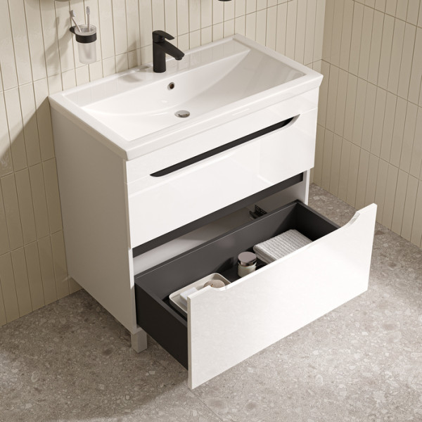 Тумба с умывальником напольная Iddis Ray 80 см белый подходит умыв. 4078000i28 (RAY80WFi95K) Тумба с умывальником напольная Iddis Ray 80 см белый подходит умыв. 4078000i28 (RAY80WFi95K)