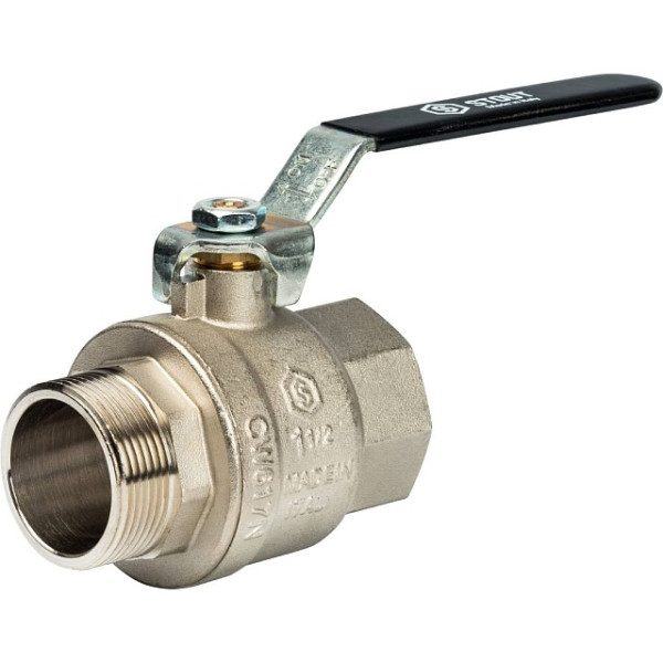 Кран 1 1/2" ВН шаровый Stout (черная ручка, полнопроходной) (SVB-0003-000040)