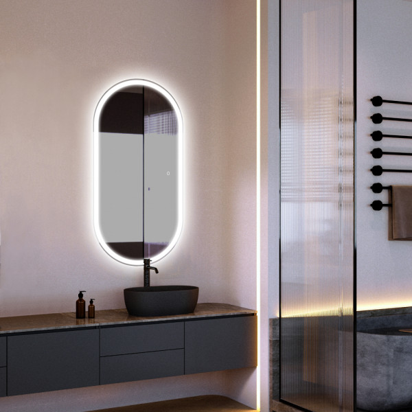 Зеркало Abber Kontur 100x50 с подсветкой, сенсорный выключатель, диммер (AG6303S-1.0) Зеркало Abber Kontur 100x50 с подсветкой, сенсорный выключатель, диммер (AG6303S-1.0)