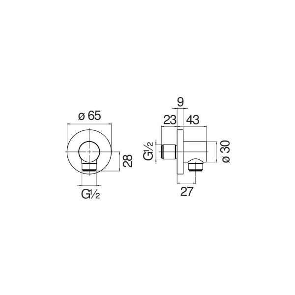 Подсоединение шланговое Nobili золотой (AD150/12RCP)